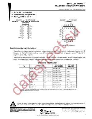 SN74AC14PWR datasheet  